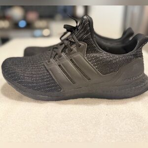 Adidas Black Ultraboost Athletic Shoes